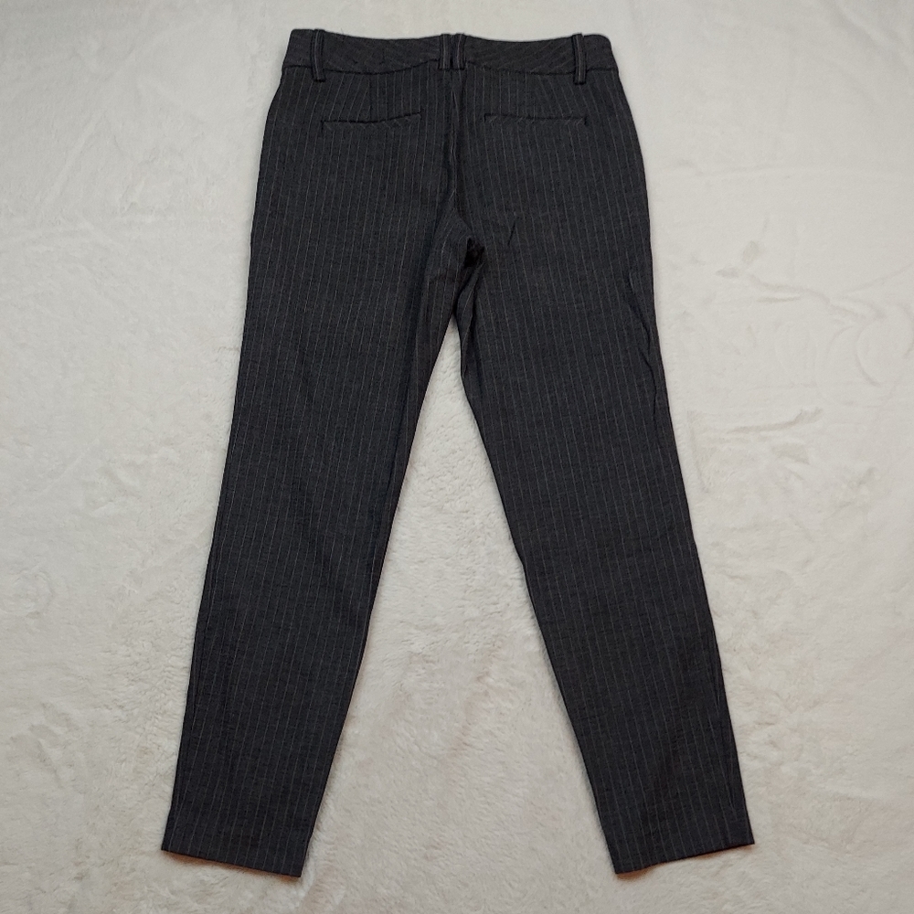Express Editor Mid Rise Gray Pin Stripe Dress Pants Size 0R - Picture 10 of 13
